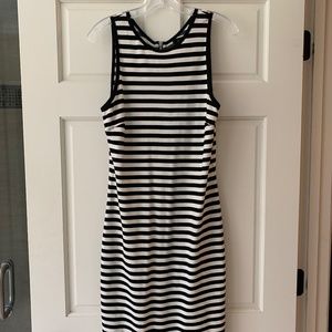 Karen Kane black and white striped sleeveless dress - size L